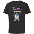 thumbnail image 1 of Star Wars R2-D2 The Force is Strong Americana - Short Sleeve Cotton T-Shirt for Adults - Customized-Black, 1 of 5