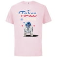 thumbnail image 1 of Star Wars R2-D2 The Force is Strong Americana - Short Sleeve Cotton T-Shirt for Adults - Customized-Soft Pink, 1 of 5
