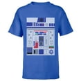 thumbnail image 1 of Star Wars R2-D2 Ugly Christmas Sweater - Short Sleeve T-Shirt for Kids - Customized-Royal, 1 of 5