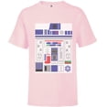 thumbnail image 1 of Star Wars R2-D2 Ugly Christmas Sweater - Short Sleeve T-Shirt for Kids - Customized-Soft Pink, 1 of 5