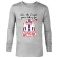 thumbnail image 1 of Star Wars R2-D2 Valentine I’m the Droid You’re Looking For - Long Sleeve T-Shirt for Men - Customized-Athletic Heather, 1 of 5