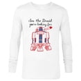 thumbnail image 1 of Star Wars R2-D2 Valentine I’m the Droid You’re Looking For - Long Sleeve T-Shirt for Men - Customized-White, 1 of 5