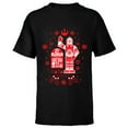 thumbnail image 1 of Star Wars R2-D2 and C-3PO Christmas Nordic Print Red - Short Sleeve T-Shirt for Kids - Customized-Black, 1 of 5
