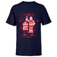 thumbnail image 1 of Star Wars R2-D2 and C-3PO Christmas Nordic Print Red - Short Sleeve T-Shirt for Kids - Customized-Navy, 1 of 5