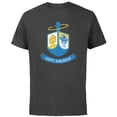 thumbnail image 1 of Star Wars R2-D2 and C-3PO Hanukkah Spinning Dreidel - Short Sleeve Cotton T-Shirt for Adults - Customized-Charcoal, 1 of 5