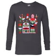 thumbnail image 1 of Star Wars R2-D2 and C-3PO Nordic Print Christmas Holiday - Long Sleeve T-Shirt for Men - Customized-Charcoal Heather, 1 of 5