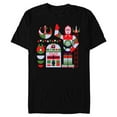 thumbnail image 1 of Star Wars R2-D2 and C-3PO Nordic Print Christmas Holiday - Short Sleeve Blended T-Shirt for Adults - Customized-Black, 1 of 5