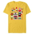 thumbnail image 1 of Star Wars R2-D2 and C-3PO Nordic Print Christmas Holiday - Short Sleeve Blended T-Shirt for Adults - Customized-Yellow, 1 of 5
