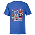 thumbnail image 1 of Star Wars R2-D2 and C-3PO Nordic Print Christmas Holiday - Short Sleeve T-Shirt for Kids - Customized-Royal, 1 of 5