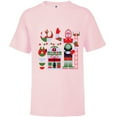 thumbnail image 1 of Star Wars R2-D2 and C-3PO Nordic Print Christmas Holiday - Short Sleeve T-Shirt for Kids - Customized-Soft Pink, 1 of 5