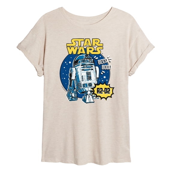 Star Wars - R2 Wrapper - Juniors Oversized Graphic T-Shirt
