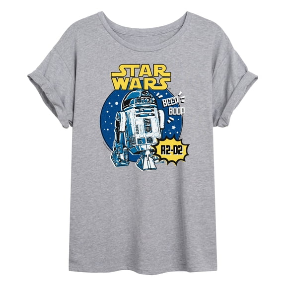 Star Wars - R2 Wrapper - Juniors Oversized Graphic T-Shirt