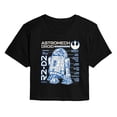 thumbnail image 1 of Star Wars - R2D2 Blueprint - Juniors Cropped Graphic T-Shirt, 1 of 5