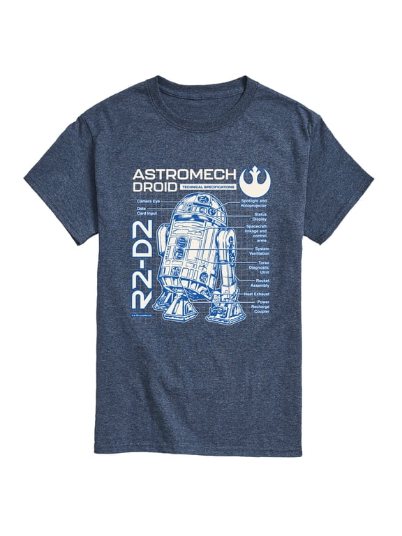 - R2D2 Blueprint Men's Short Sleeve Graphic T-Shirt