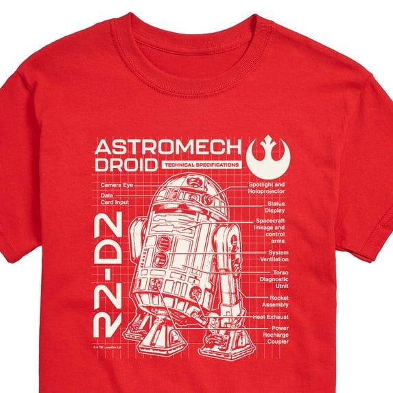 Star Wars - R2D2 Blueprint - Men's Short Sleeve Graphic T-Shirt