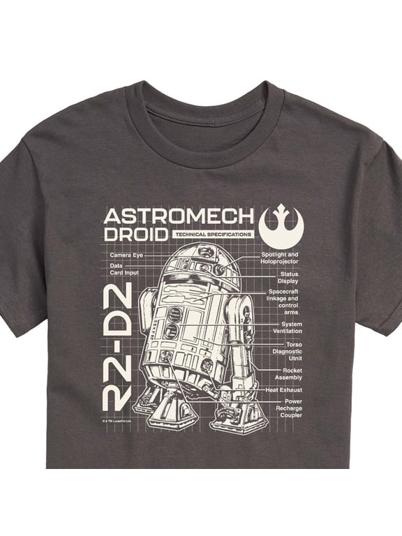 - R2D2 Blueprint Men's Short Sleeve Graphic T-Shirt