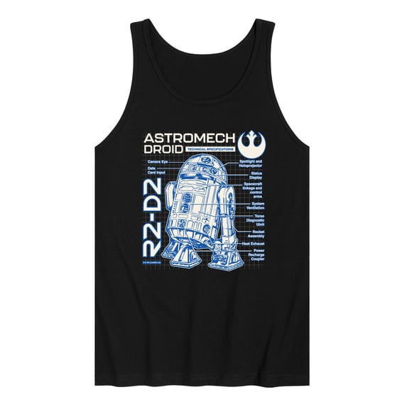 Star Wars - R2D2 Blueprint Graphic Tank Top