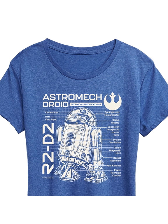- R2D2 Blueprint Women's Short Sleeve Graphic T-Shirt