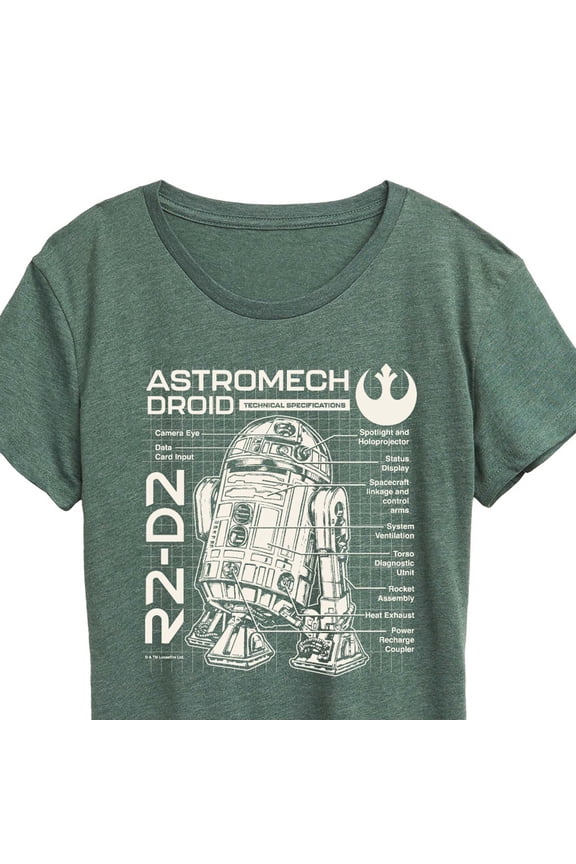 - R2D2 Blueprint - Women's Short Sleeve Graphic T-Shirt
