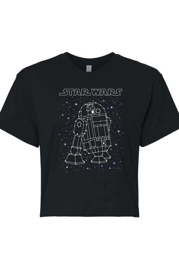 - R2D2 Constellation - Juniors Cropped Graphic T-Shirt