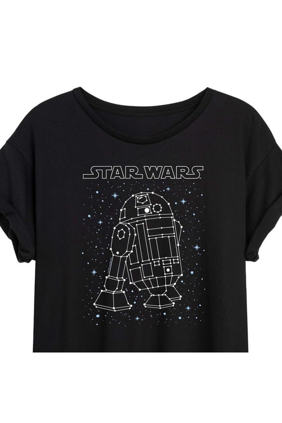 - R2D2 Constellation - Juniors Oversized Graphic T-Shirt
