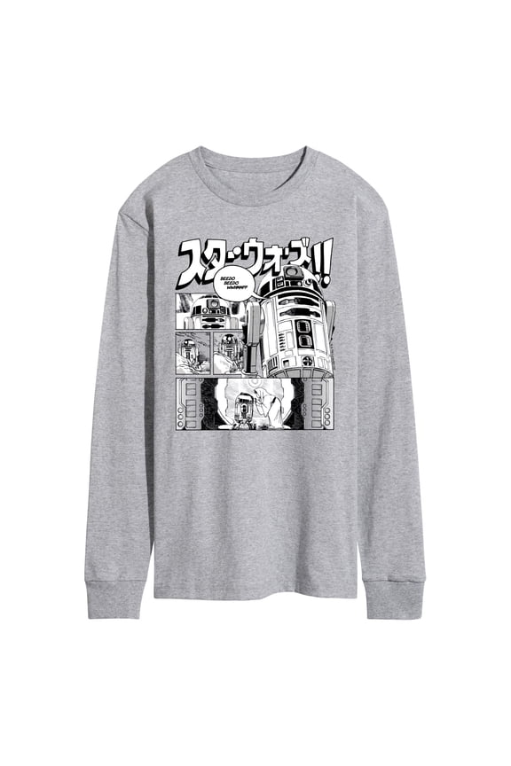 - R2D2 Manga Panels - Men's Long Sleeve Graphic T-Shirt