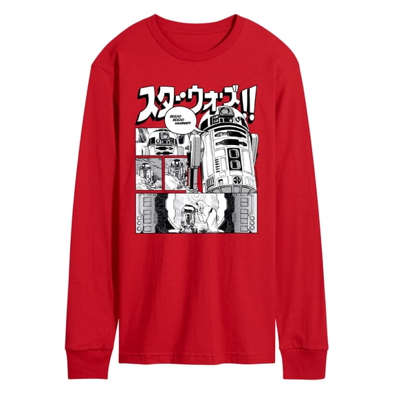 Star Wars - R2D2 Manga Panels - Men's Long Sleeve Graphic T-Shirt