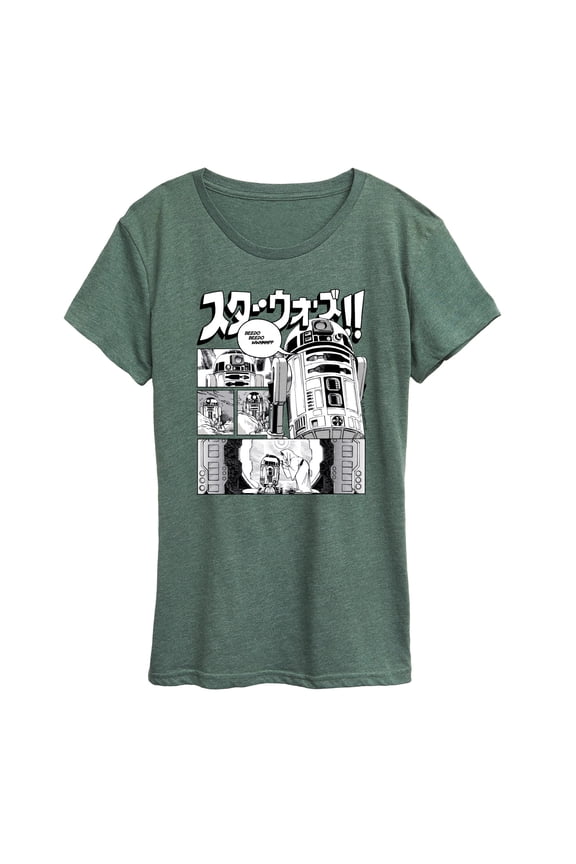 - R2D2 Manga Panels - Women's Short Sleeve Graphic T-Shirt