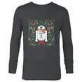 thumbnail image 1 of Star Wars R2D2 Merry Christmas - Long Sleeve T-Shirt for Men - Customized-Charcoal Heather, 1 of 5