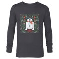 thumbnail image 1 of Star Wars R2D2 Merry Christmas - Long Sleeve T-Shirt for Men - Customized-Charcoal Heather, 1 of 5