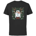 thumbnail image 1 of Star Wars R2D2 Merry Christmas - Short Sleeve Cotton T-Shirt for Adults - Customized-Black, 1 of 5