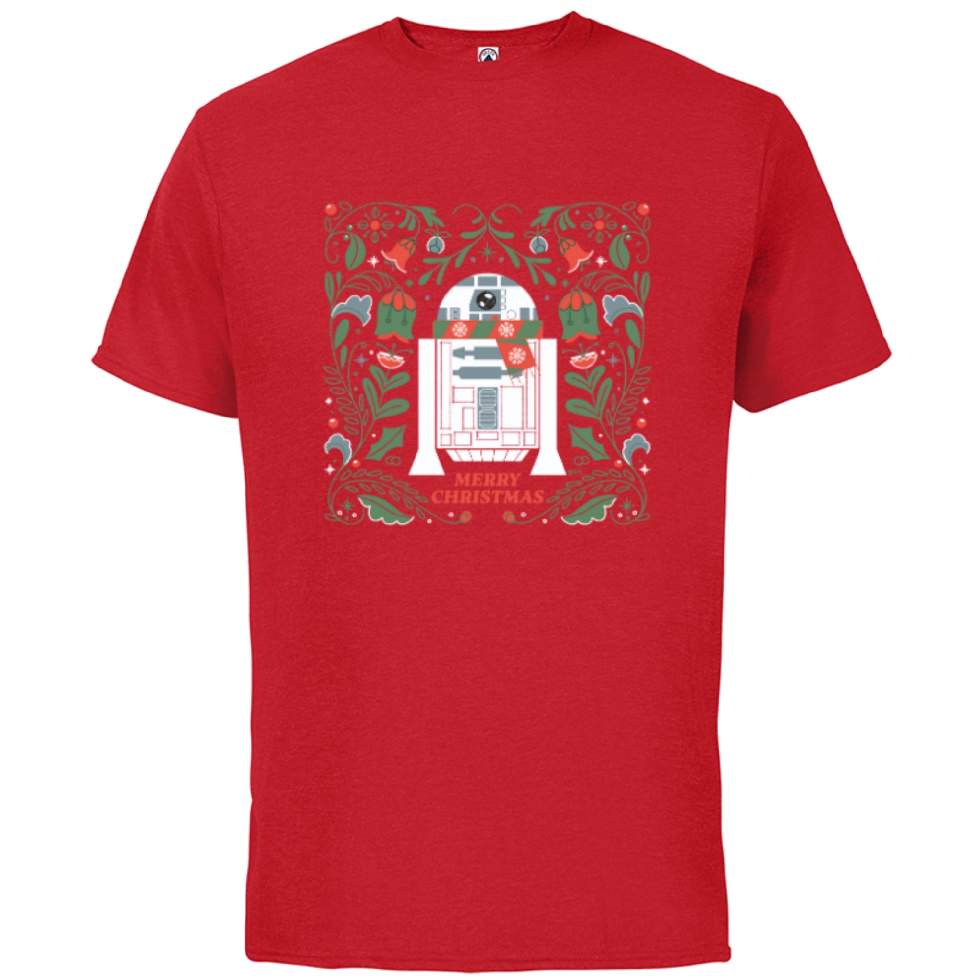 Star Wars R2D2 Merry Christmas Short Sleeve Cotton T Shirt for