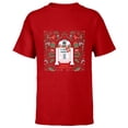 thumbnail image 1 of Star Wars R2D2 Merry Christmas - Short Sleeve T-Shirt for Kids - Customized-Red, 1 of 5