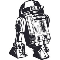 Star Wars R2d2 Robot Cartoon Character Wall Art Vinyl Sticker Design Decal Girls Boys Kids Bedroom Nursery Kindergarten Fun Home Children Room Decor Sticker Wall Art Vinyl Decor Size (20x18 inch)