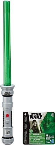 Star Wars RP Extendable Level 1 Lightsaber, Green, 17" Length, Ages 4+ Plastic Toy