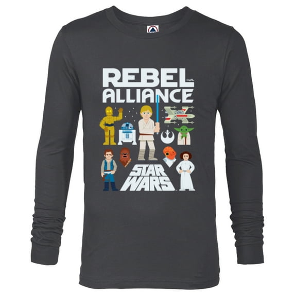 Star Wars Rebel Alliance Heroes - Long Sleeve T-Shirt for Men - Customized-Charcoal Heather