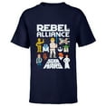 thumbnail image 1 of Star Wars Rebel Alliance Heroes - Short Sleeve T-Shirt for Kids - Customized-Navy, 1 of 5