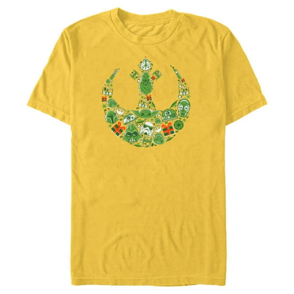 Star Wars Rebel Alliance Holiday Standard - Short Sleeve Blended T-Shirt for Adults – Customized-Yellow