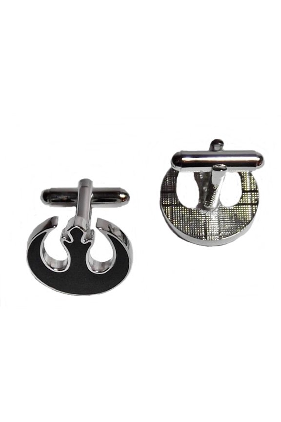 Star Wars Rebel Alliance Logo Silvertone/Enamel Cufflinks