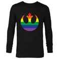 thumbnail image 1 of Star Wars Rebel Alliance Rainbow - Long Sleeve T-Shirt for Men - Customized-Black, 1 of 5
