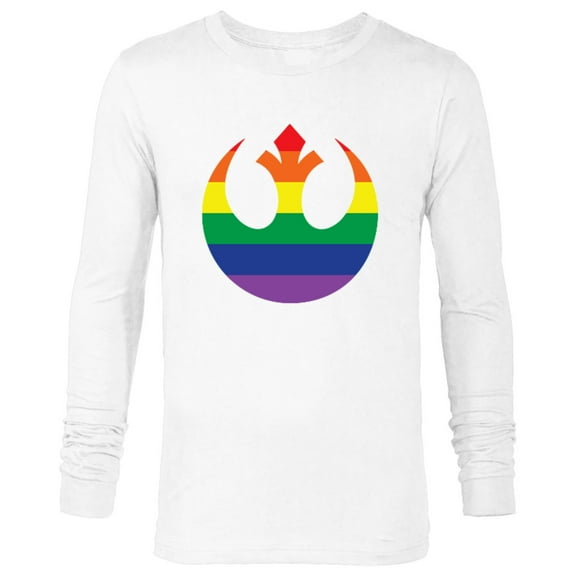 Star Wars Rebel Alliance Rainbow - Long Sleeve T-Shirt for Men - Customized-White