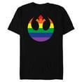 thumbnail image 1 of Star Wars Rebel Alliance Rainbow - Short Sleeve Blended T-Shirt for Adults - Customized-Black, 1 of 5