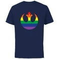 thumbnail image 1 of Star Wars Rebel Alliance Rainbow - Short Sleeve Cotton T-Shirt for Adults - Customized-Navy, 1 of 5