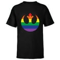 thumbnail image 1 of Star Wars Rebel Alliance Rainbow - Short Sleeve T-Shirt for Kids - Customized-Black, 1 of 5