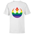 thumbnail image 1 of Star Wars Rebel Alliance Rainbow - Short Sleeve T-Shirt for Kids - Customized-White, 1 of 5