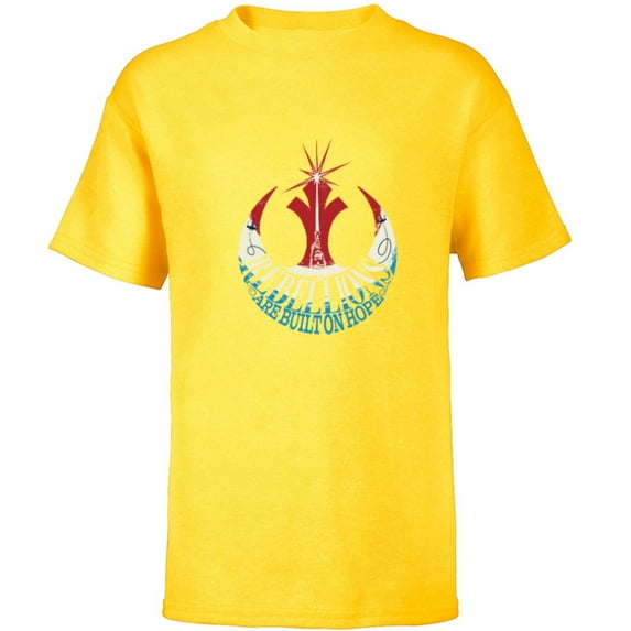 Star Wars Rebel Alliance Rebellions are Built on Hope USA - Short Sleeve T-Shirt for Kids - Customized-Yellow