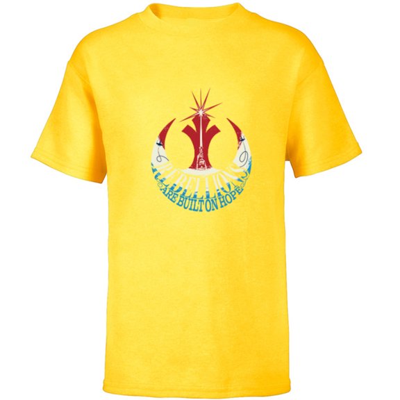 Star Wars Rebel Alliance Rebellions are Built on Hope USA - Short Sleeve T-Shirt for Kids - Customized-Yellow