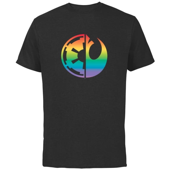 Star Wars Rebel Alliance and Galactic Empire Pride - Short Sleeve Cotton T-Shirt for Adults - Customized-Black