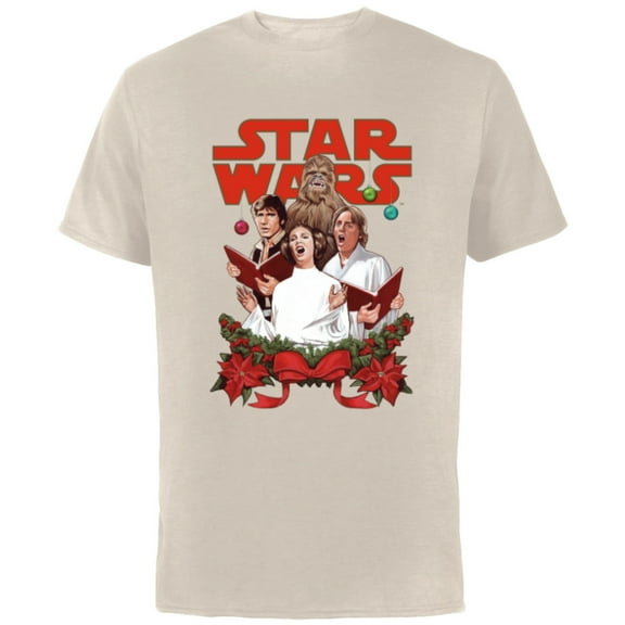 Star Wars Rebel Choir Funny Holiday - Short Sleeve Cotton T-Shirt for Adults -Customized-Natural