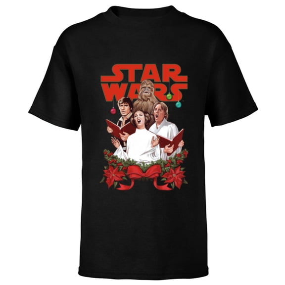 Star Wars Rebel Choir Funny Holiday - Short Sleeve T-Shirt for Kids -Customized-Black